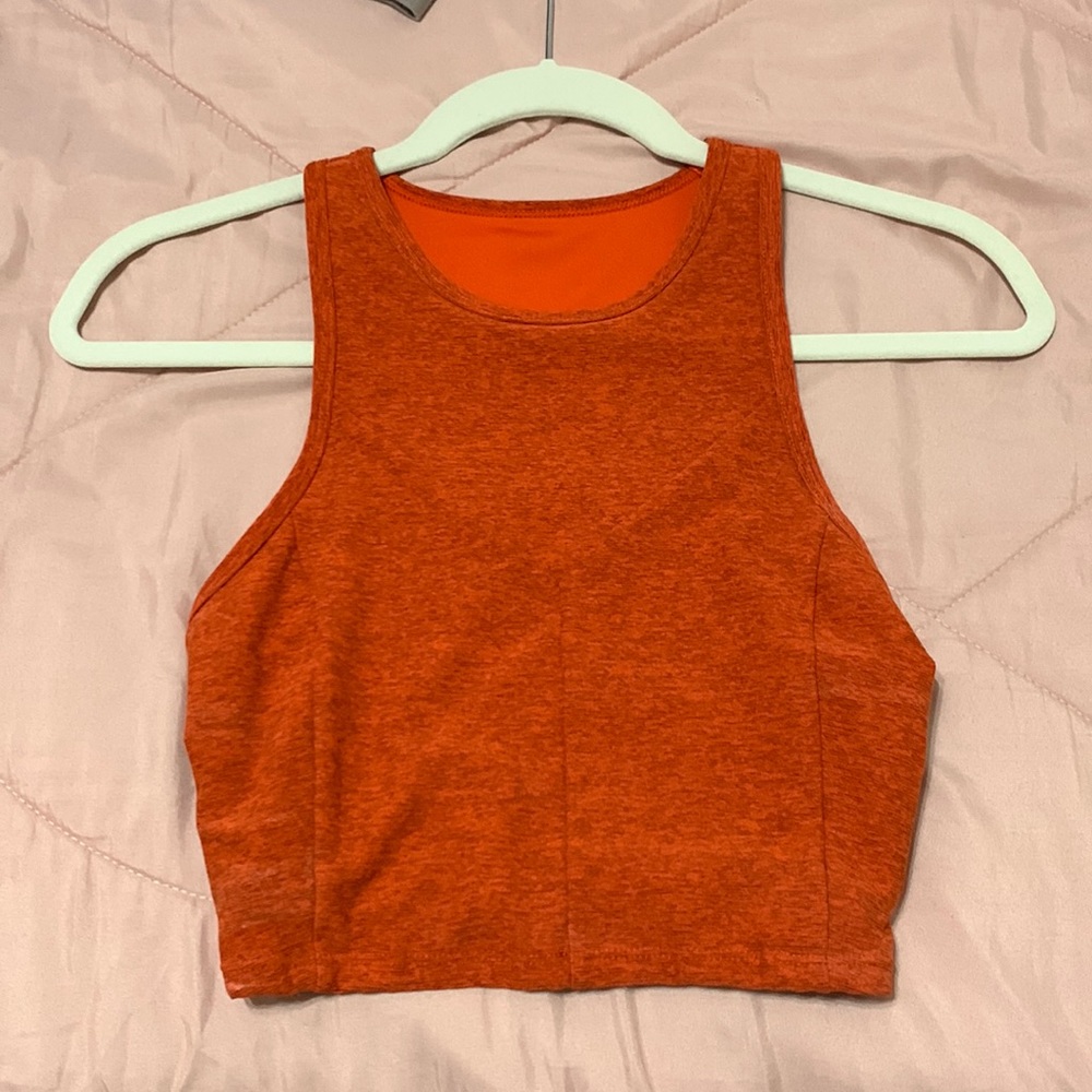 Orange work out crop top